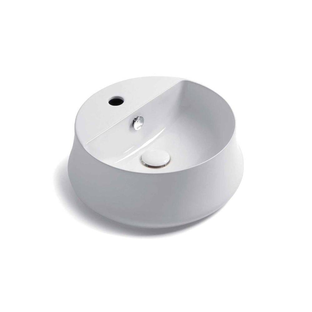 Melfi White Round Countertop Basin