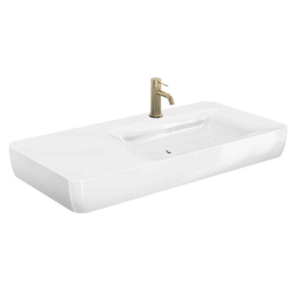 Micheli Gloss White Wall Hung Basin 1000mm