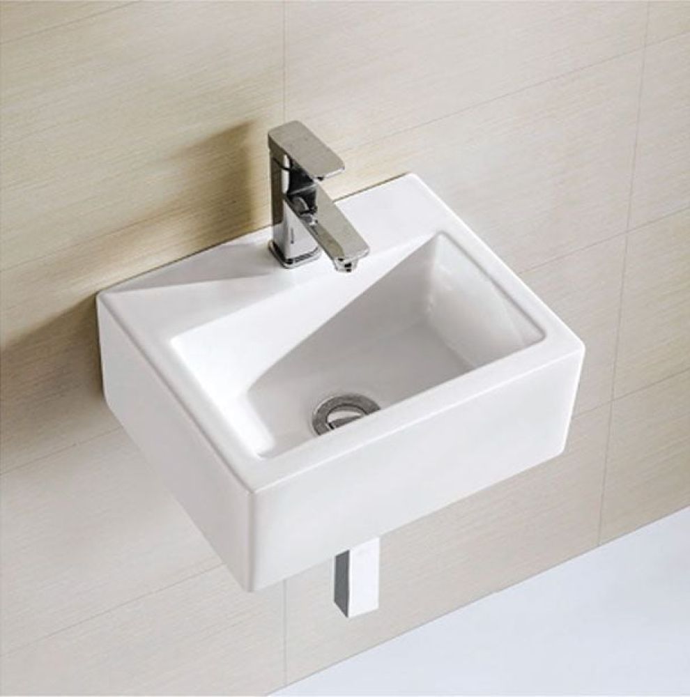 Blade White Square Cloakroom Basin 325x280mm