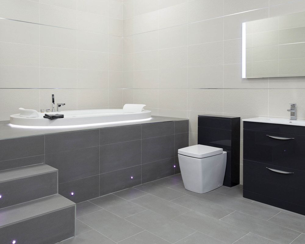 Monarch Dark Grey Gloss Tile 600x600mm