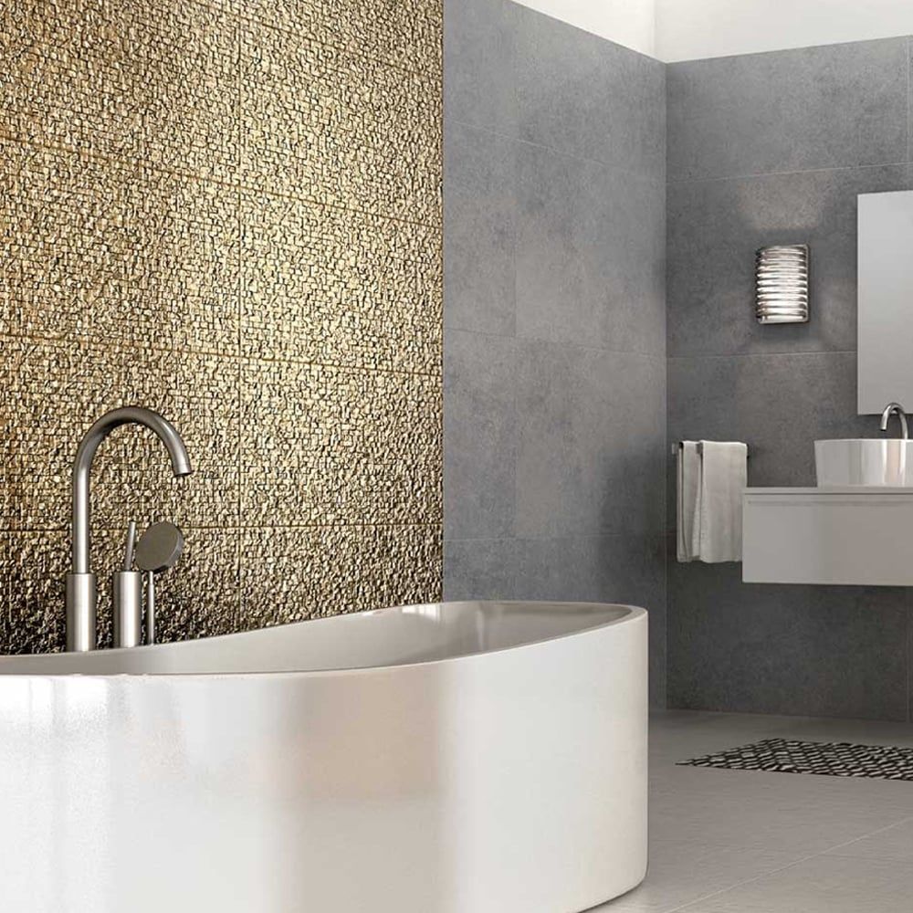 Glimmer Gold Porcelain Tile 333x650mm