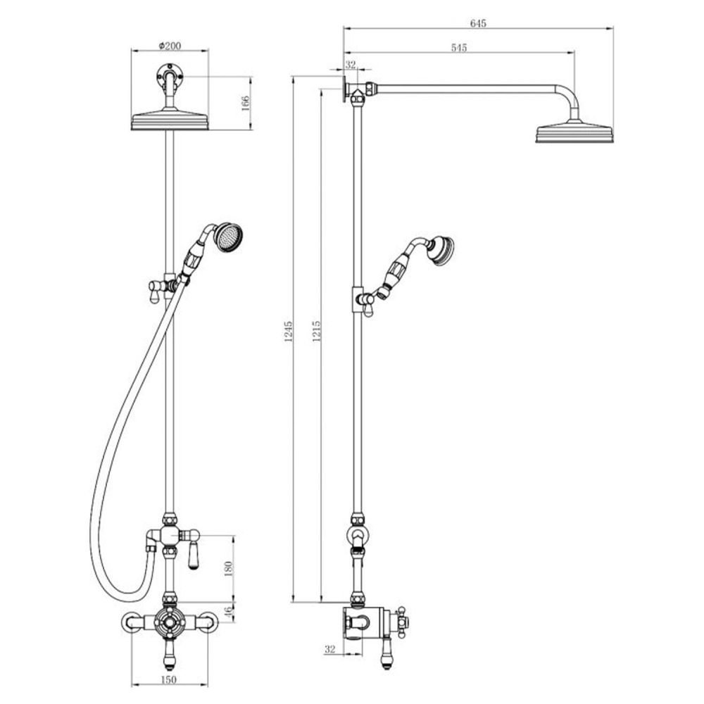 Dual Exposed Shower Valve Kit Inc Diverter Specification