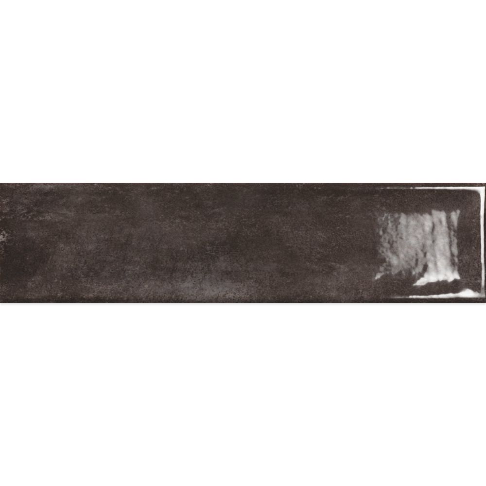 Navajo Noir Gloss Ceramic Brick Tile 75x300mm
