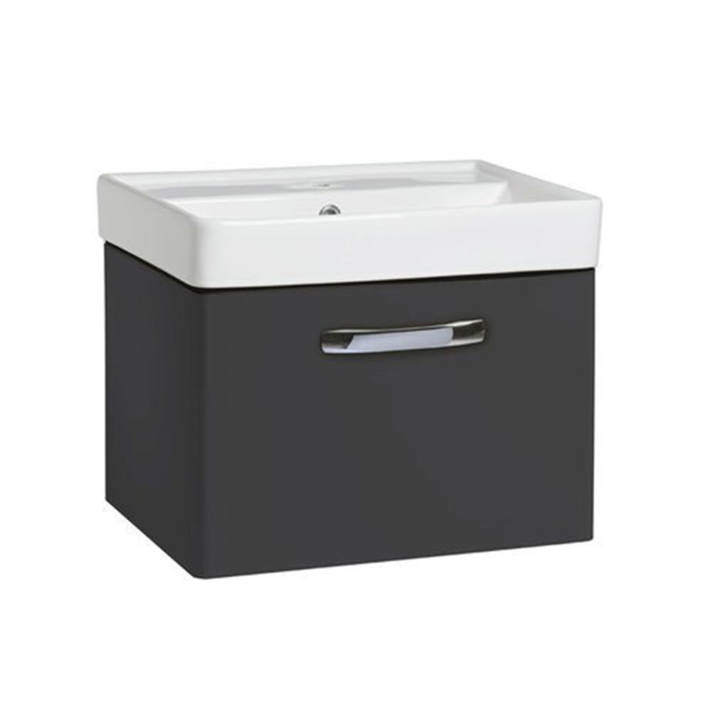 Tavistock Compass Gloss Clay Wall Hung Vanity Unit with Ceramic Basin 600mm