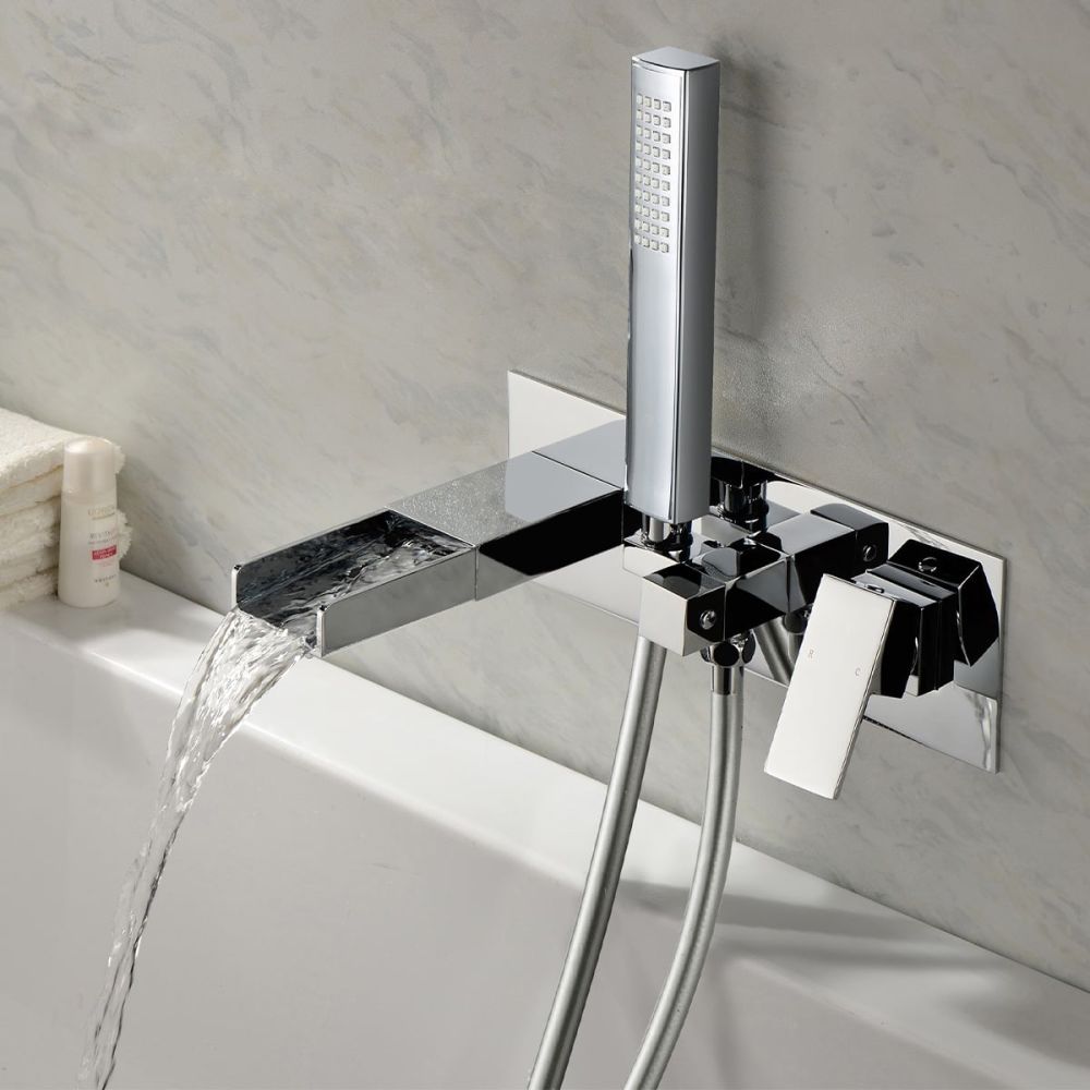 Cairo Chrome Wall Mounted Bath Shower Mixer Tap - lifestyle image