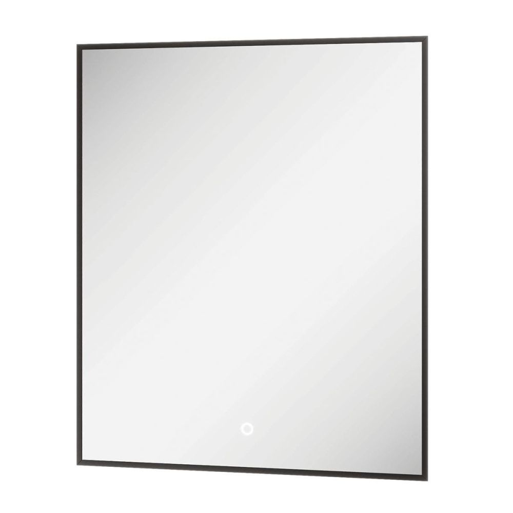 Rione Black Rectangular Backlit LED Heated Mirror 500mm
