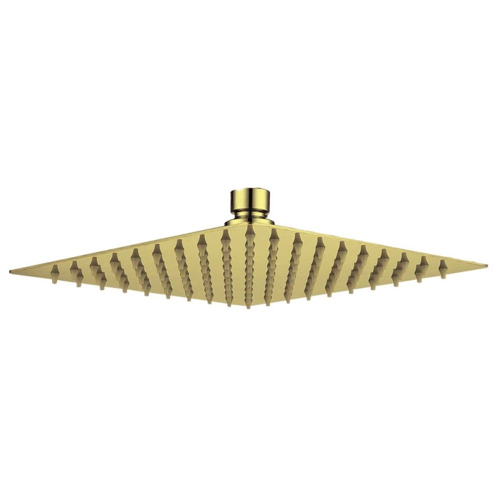 Zena Brushed Gold Square Rainfall Shower Head 250mm