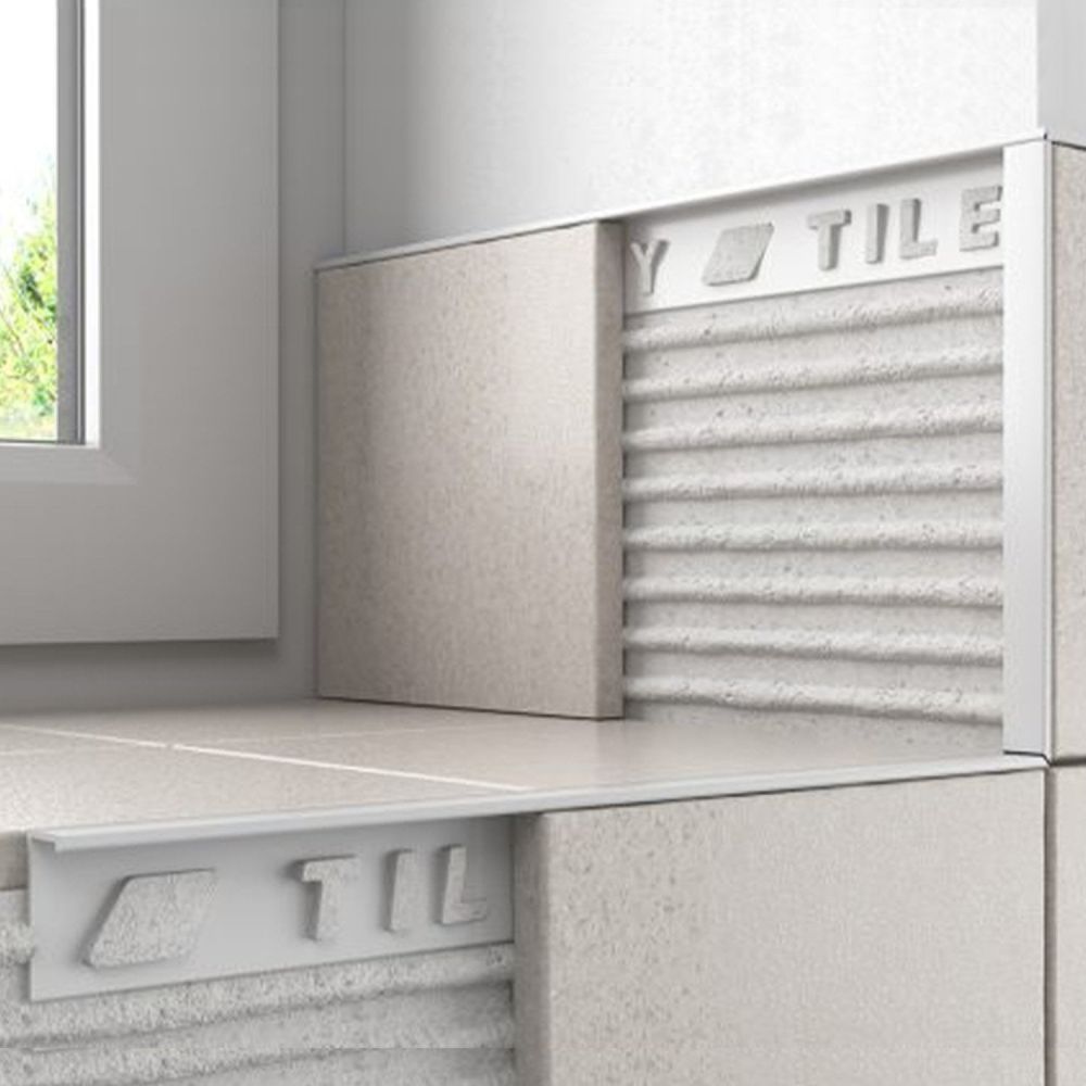 Tileasy Square 12mm White Tile Trim