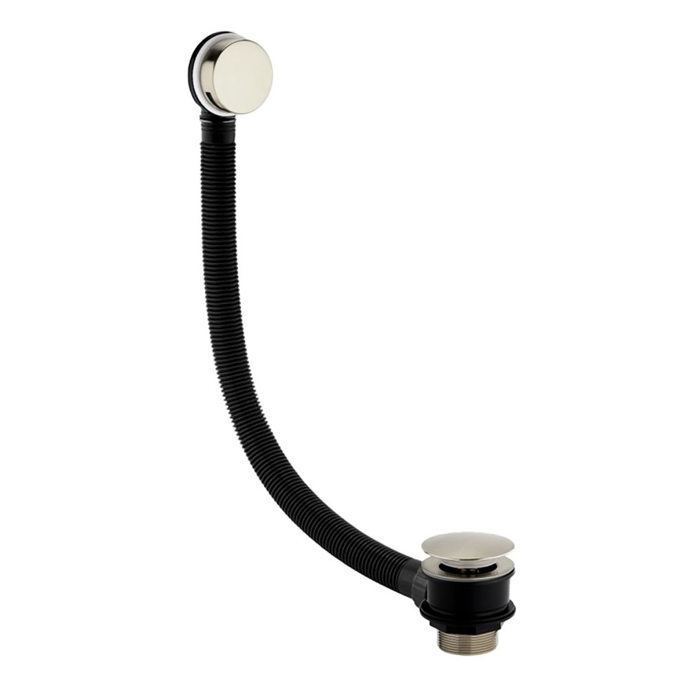 Brushed Nickel Round Overflow Bath Filler