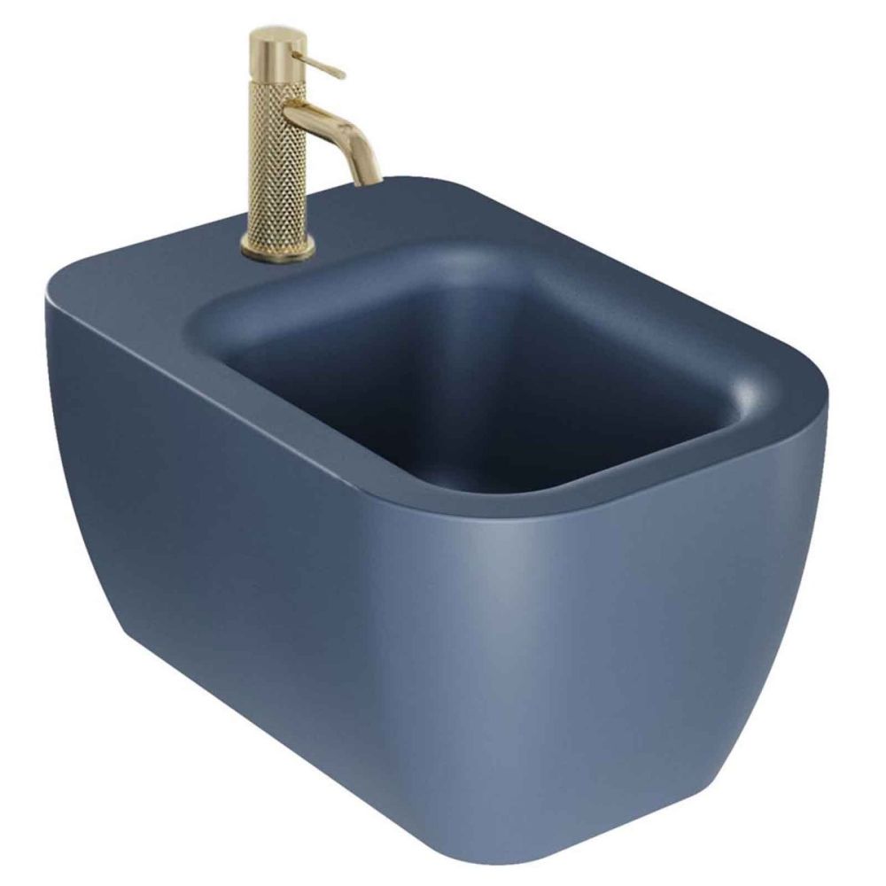 Micheli Matt Navy Wall Hung Bidet
