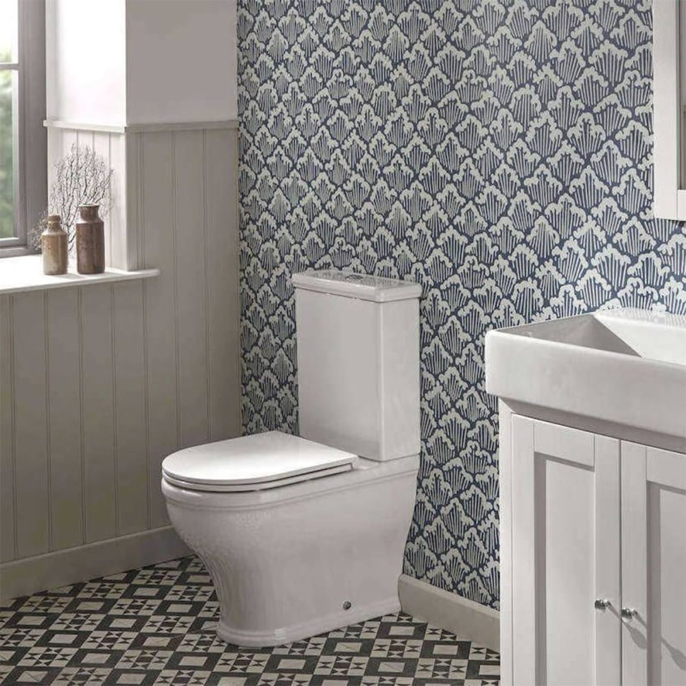 Tavistock Lansdown Short Projection Enclosed Close Coupled WC Pan with Seat