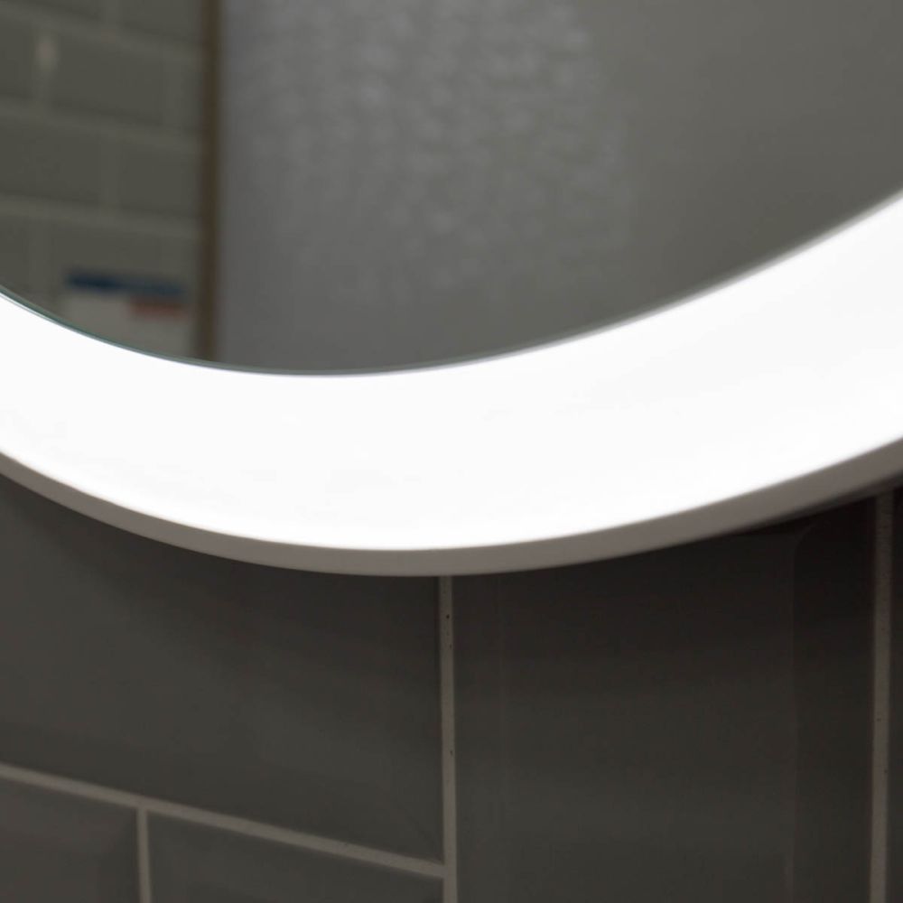Zia Circle Round LED Illuminated Bathroom Mirror 600x600mm Lifestyle