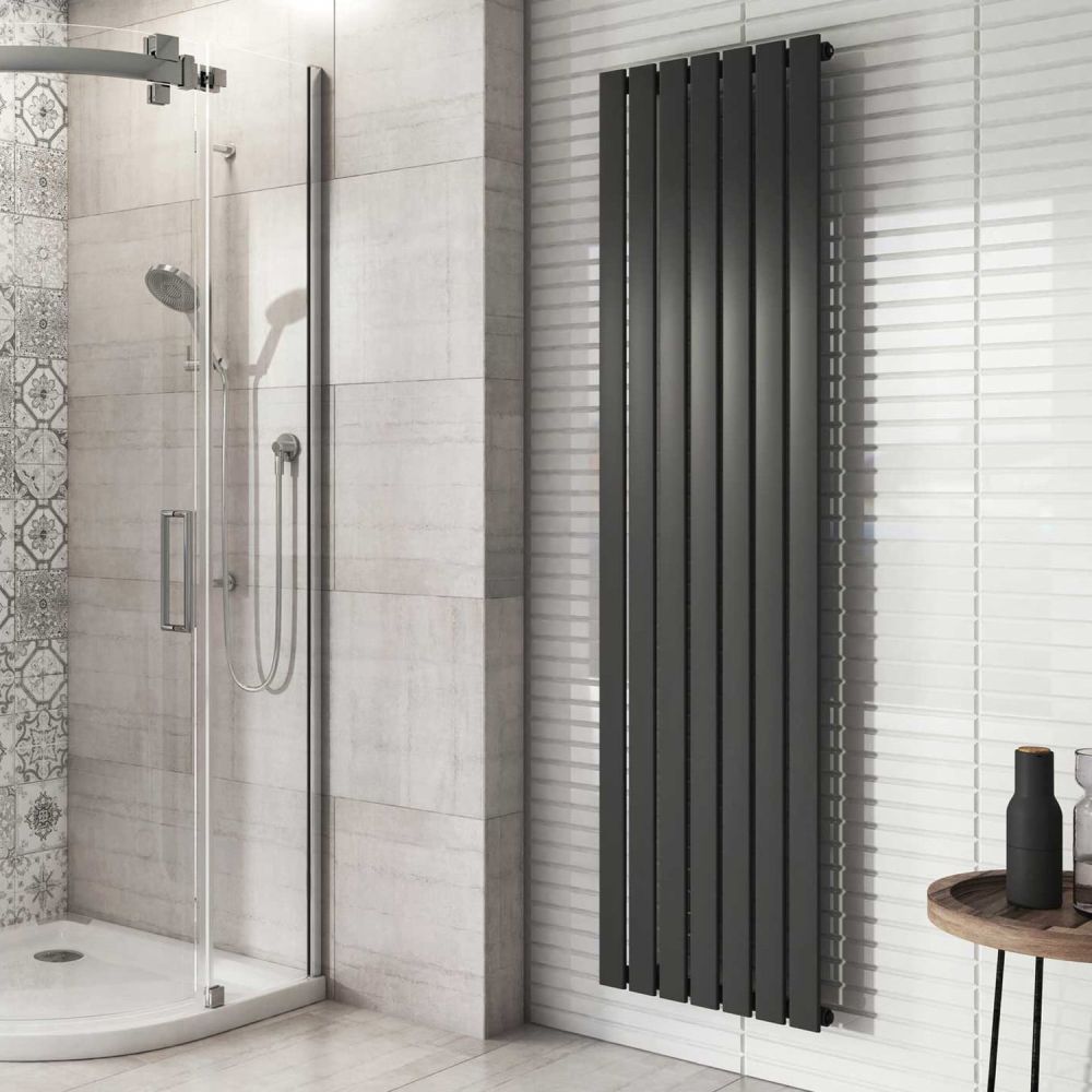 Perth Grey Single Vertical Flat Panel Radiator 1800x475mm