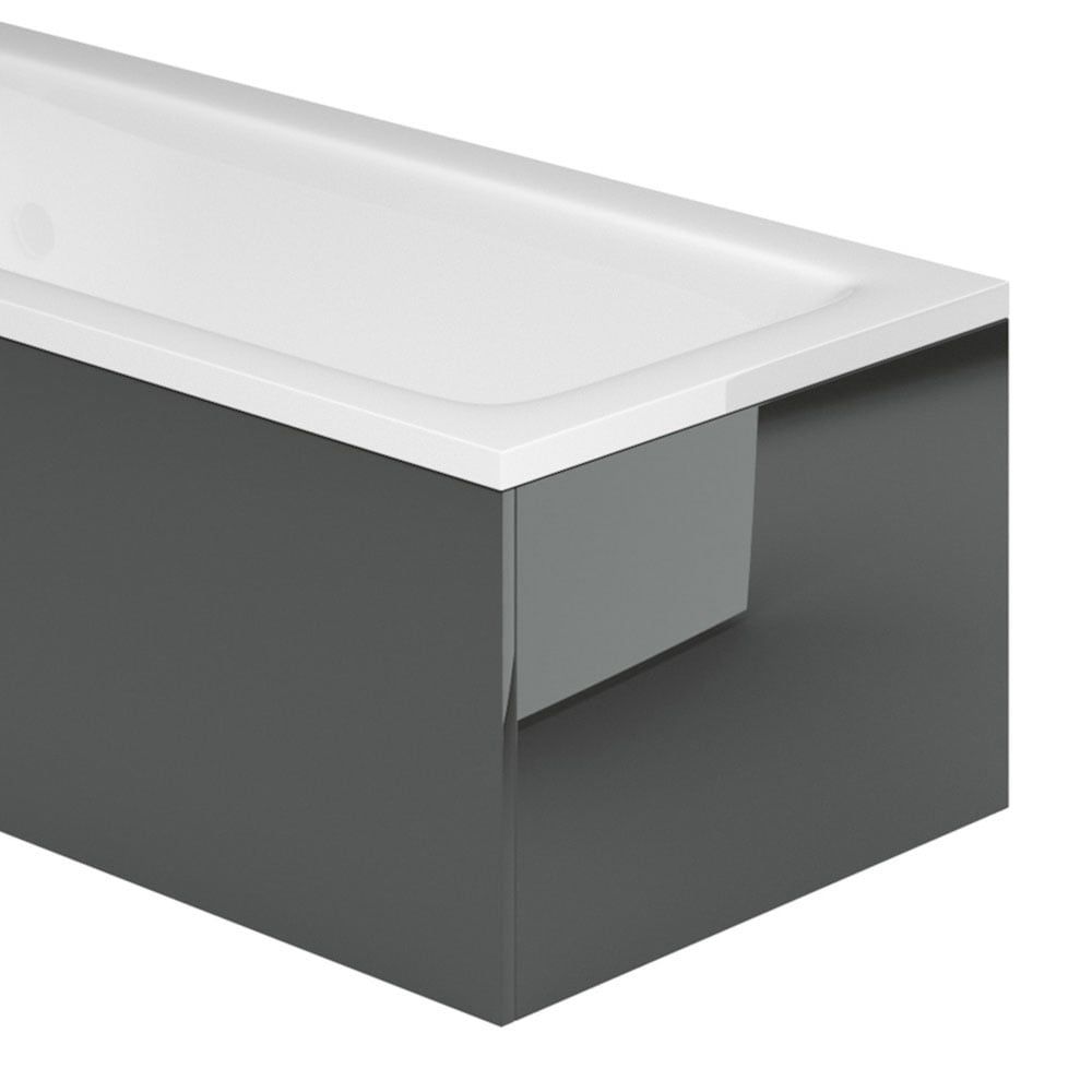 Nante Anthracite Grey Gloss End Bath Panel 800mm