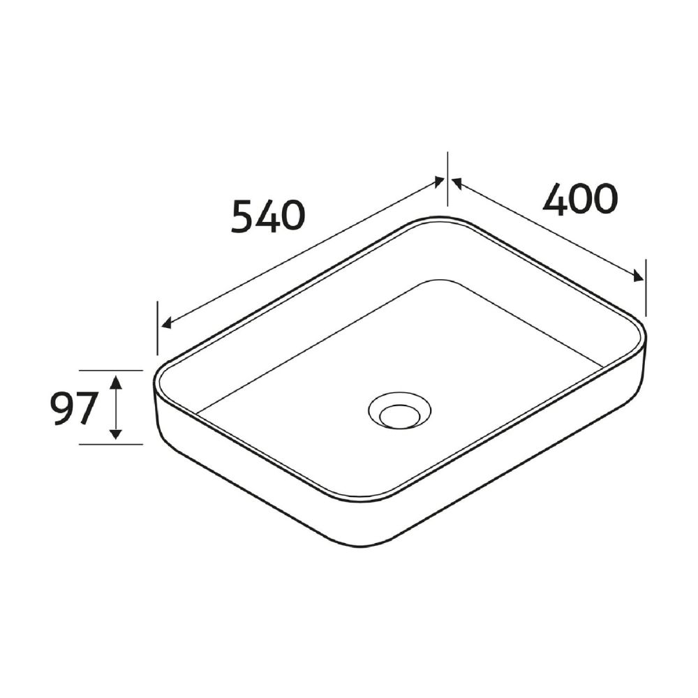 Tadley White Countertop Resin Basin