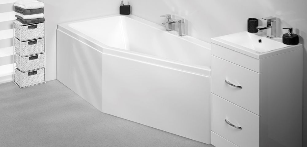 Carron Quantum Spacesaver Carronite Right Hand Bath 1700x750mm