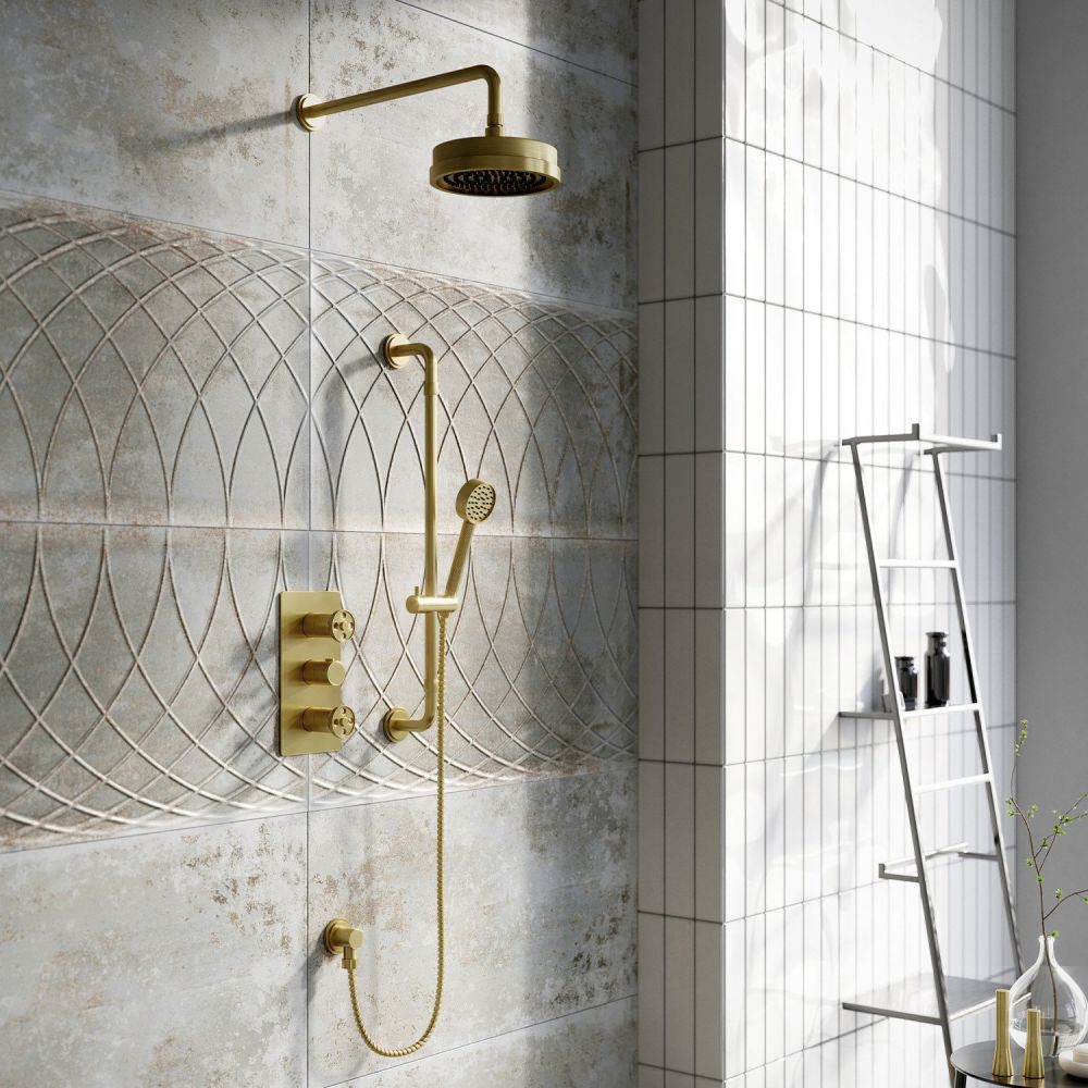 Urban Brushed Gold Concealed Valve Shower Pack