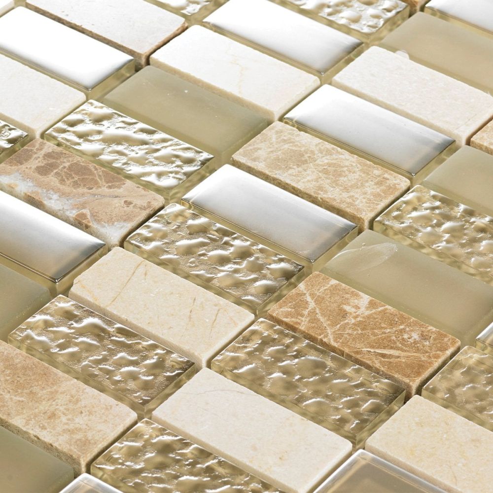 Light Beige Linear Mosaic 300x300mm