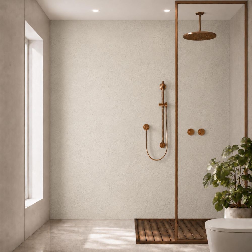 Pristina Light Grey Stone Waterproof PVC Shower Wall Panel 1000x2400mm
