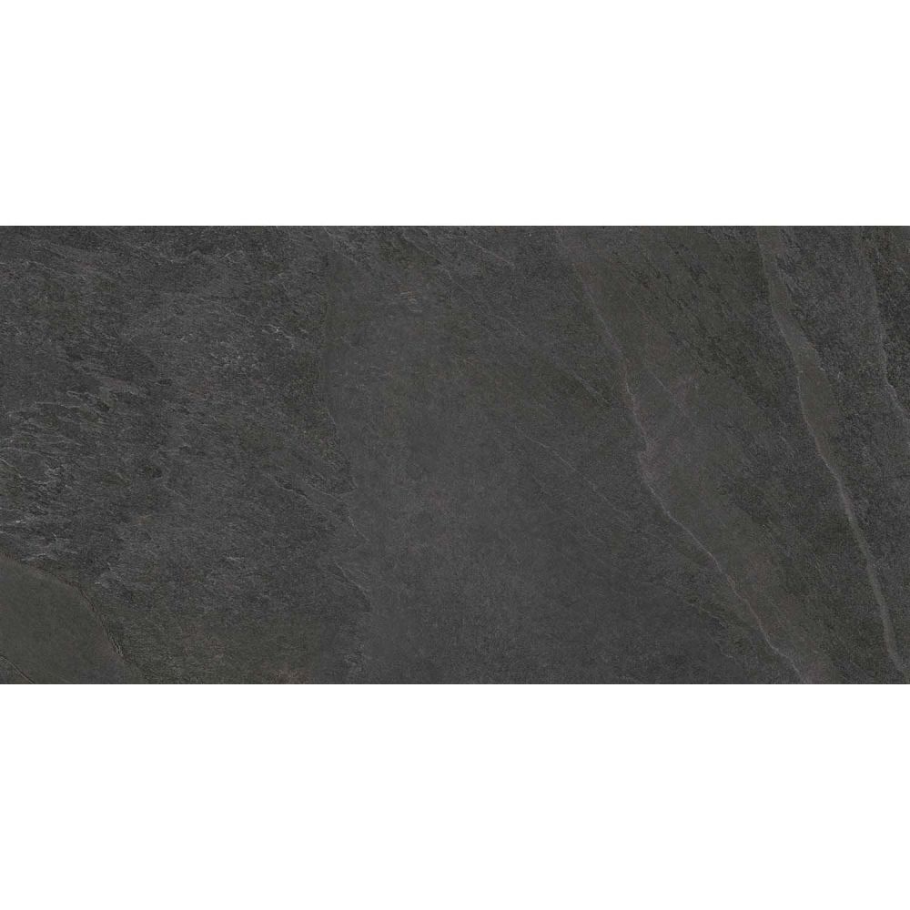 Angelo Black Stone Effect Porcelain Tile 600x1200mm