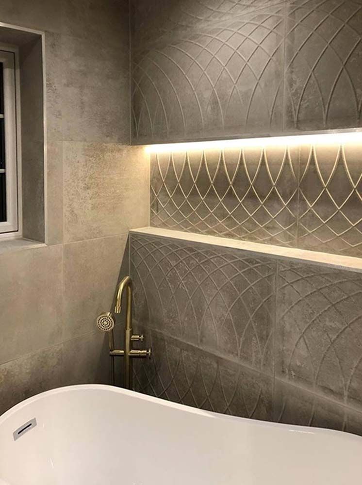 Fontana Ceniza Decor Porcelain Tile 450x900mm