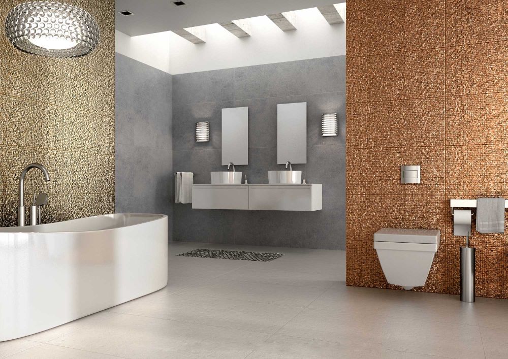 Glimmer Copper Porcelain Tile 333x650mm