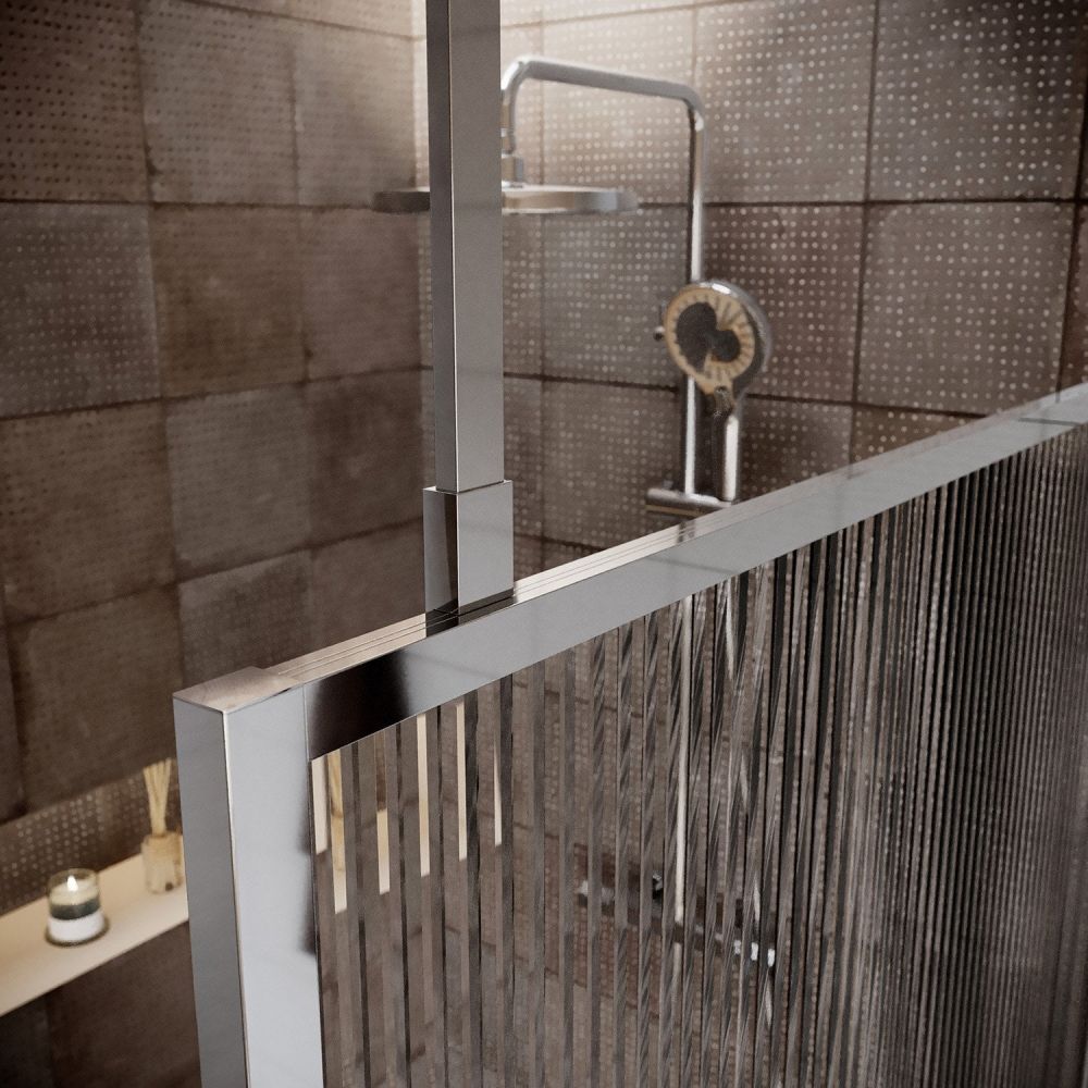 Amien Chrome Shower Screen Ceiling Support Arm 800mm