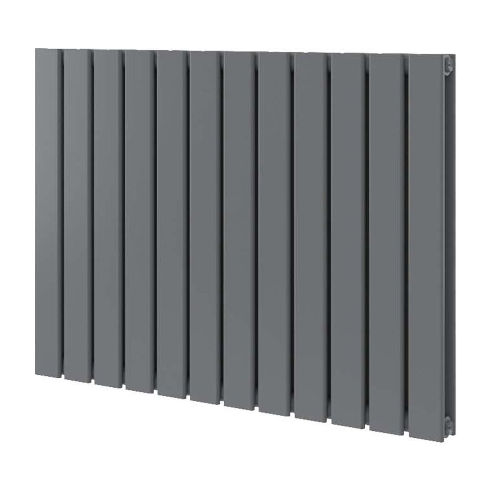 Perth Grey Double Vertical Flat Panel Radiator 600x816mm