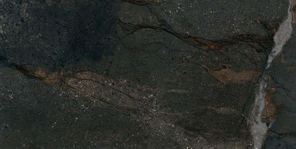 Zoltan Black Stone Effect Gloss Porcelain Tile 600x1200mm