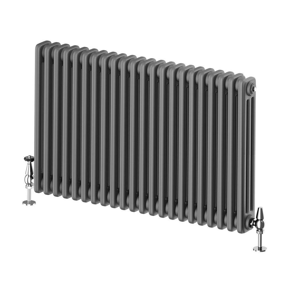 Upton Grey Triple Horizontal Column Radiator - 600x1190mm