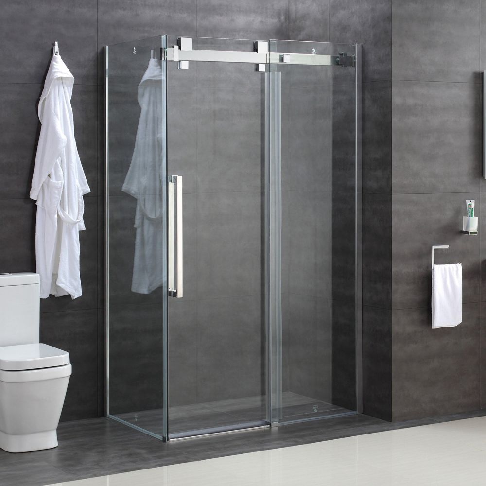 Solet Chrome Sliding Shower Door 1200mm