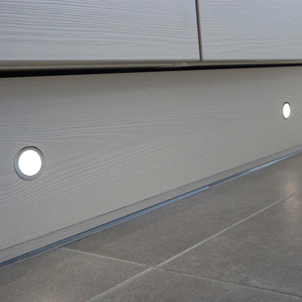 Round Chrome LED Plinth Light Kit (5 Light Pack)