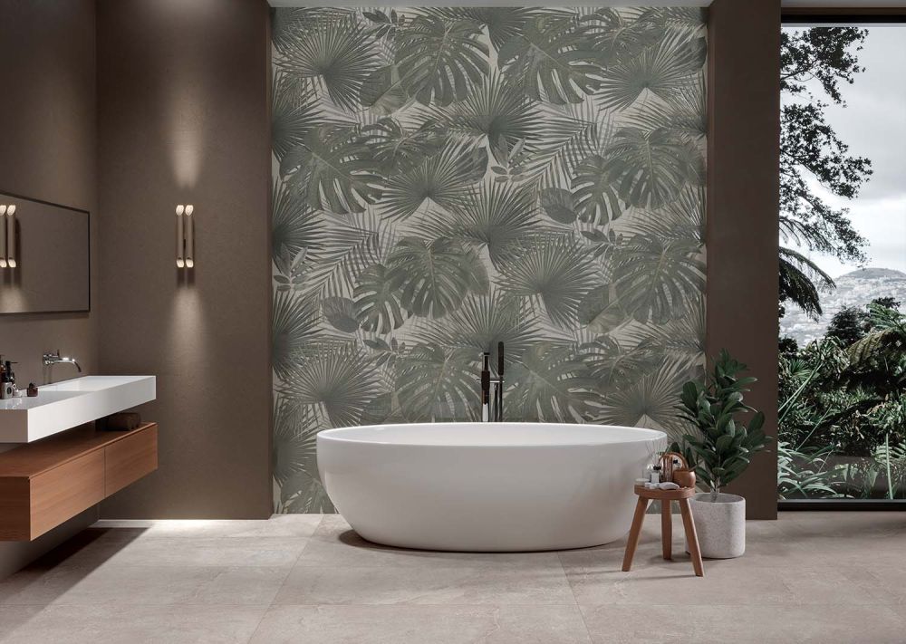 Bonito Jungle Matt Porcelain Tile - 1200x600mm Roomset