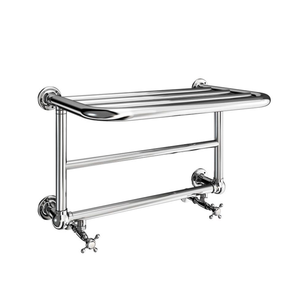 Burlington Strand Chrome Heated Towel Rail 642x404mm
