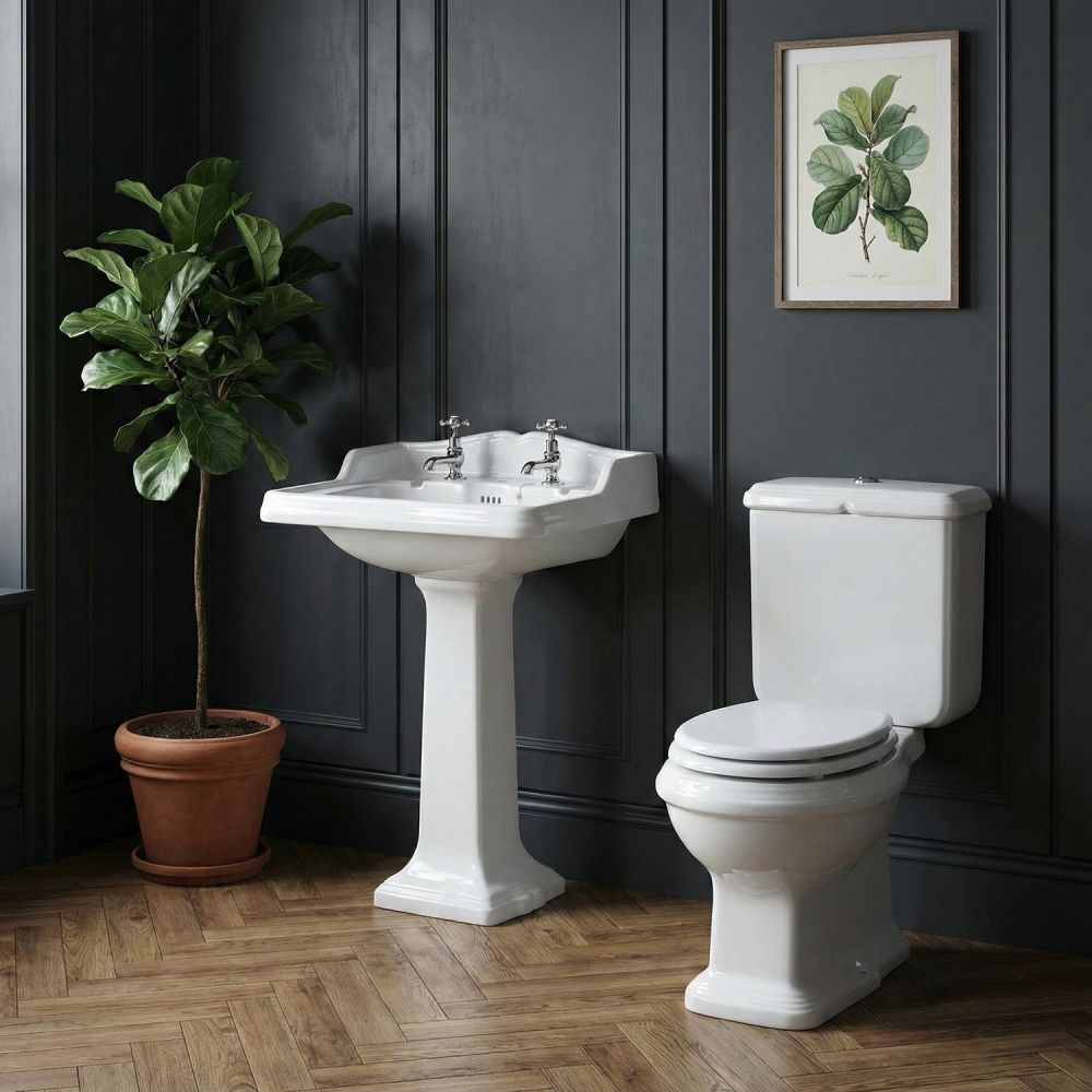 Alaric Traditional Toilet & Basin Bathroom Suite