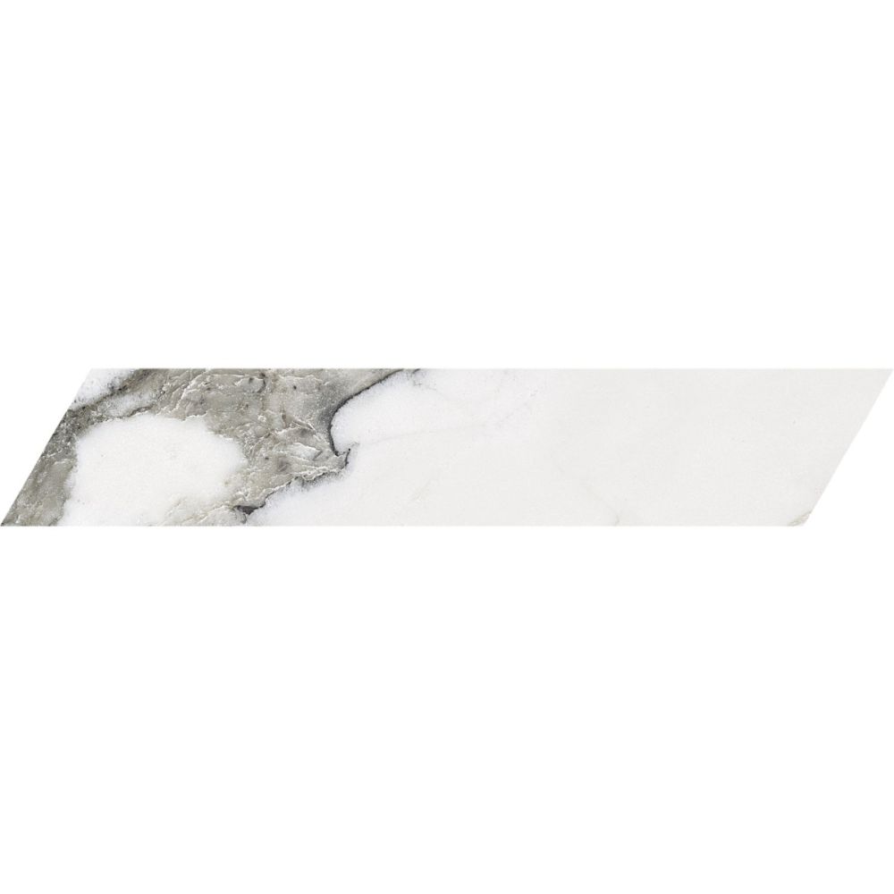 Calcutta Majestic Chevron Matt Marble Tile 80x400mm