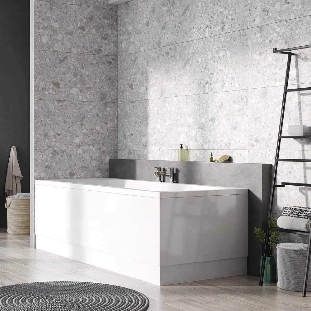 Valda Gloss White MDF Front Bath Panel 1800mm