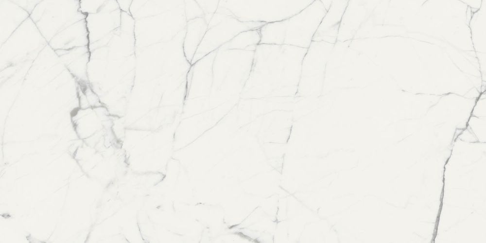Santorini White Marble Gloss Ceramic Tile 600x300mm