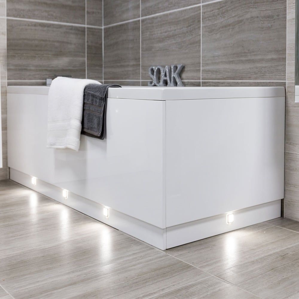Nante Gloss White End Bath Panel 800mm