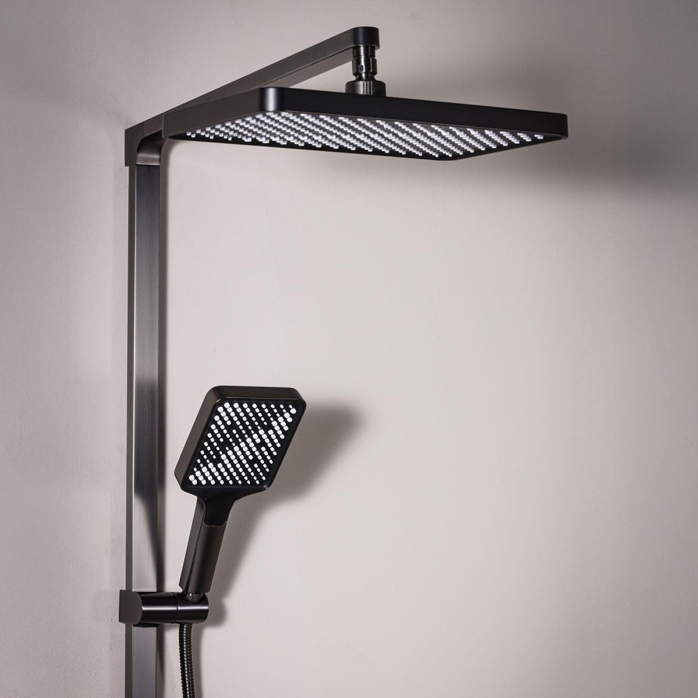 Flint Gunmetal Thermostatic Shower Pack