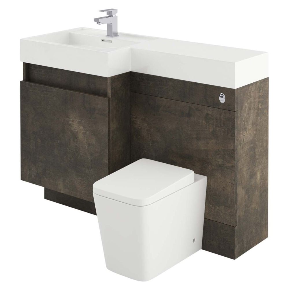 Summers Metallic Left Hand Combination Vanity Basin and WC Unit 1200mm