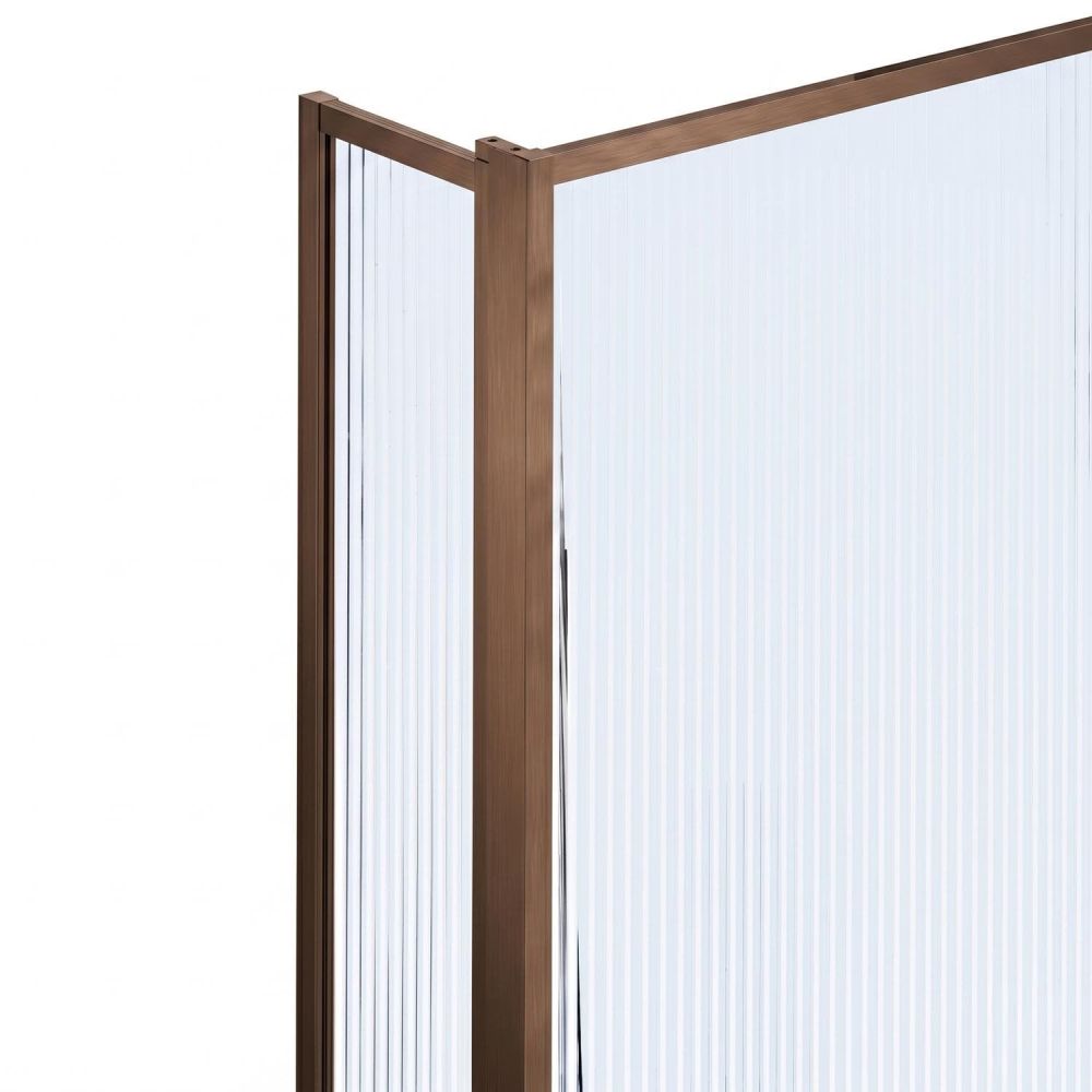 Amien Brushed Bronze Shower Screen Corner Post