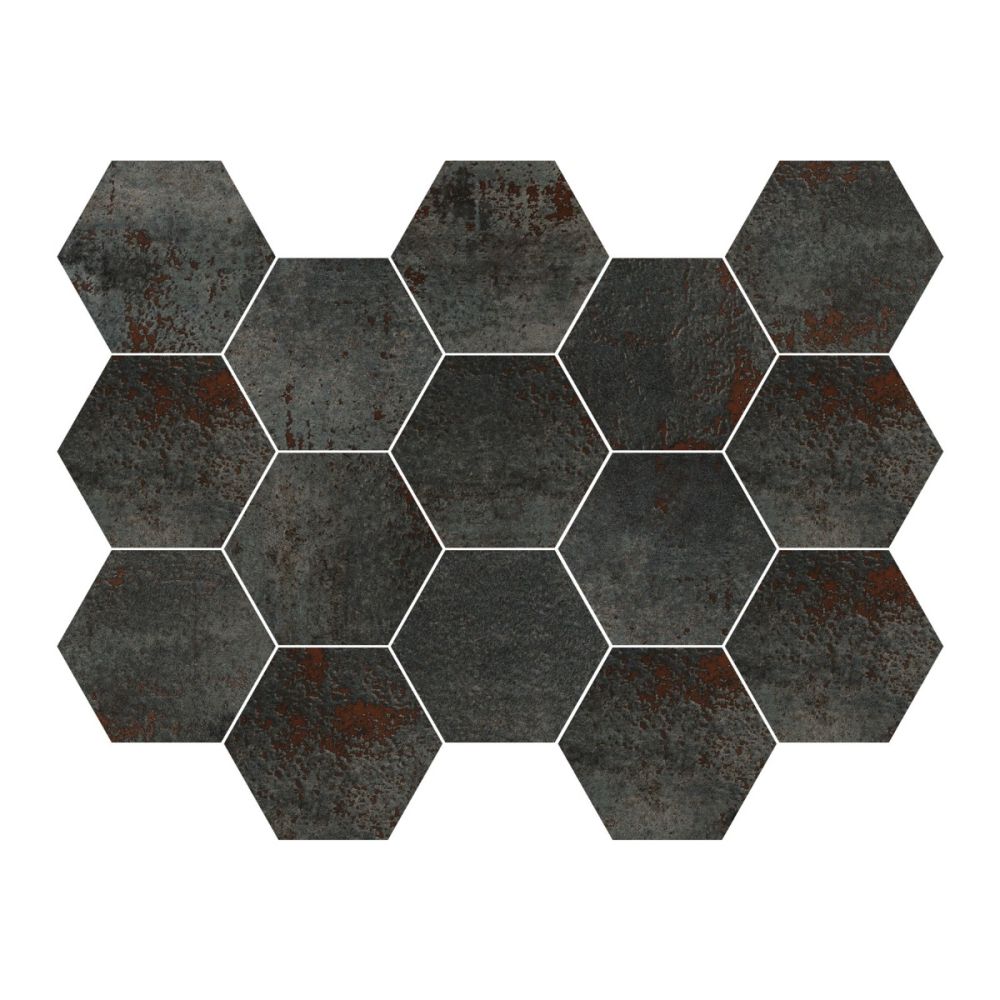 Metallon Hexagon Titanium Mosaic 225x325mm