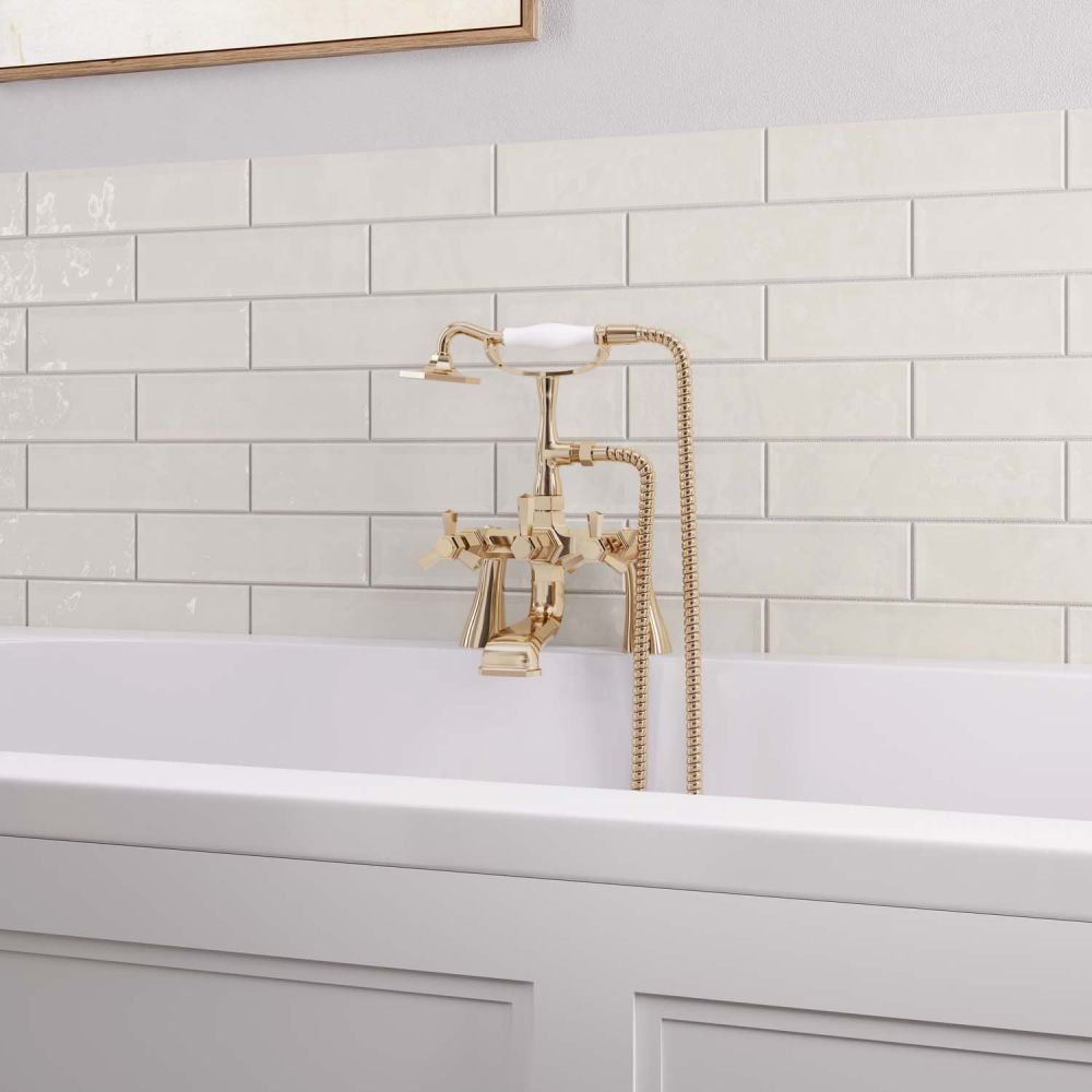 Adonis Gold Bath Shower Mixer Tap Hero