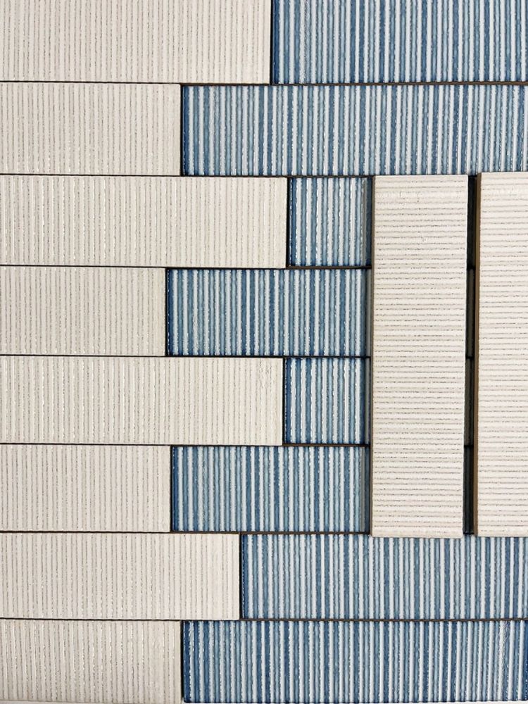Canillo Blue Gloss Ceramic Brick Tile 300x75mm