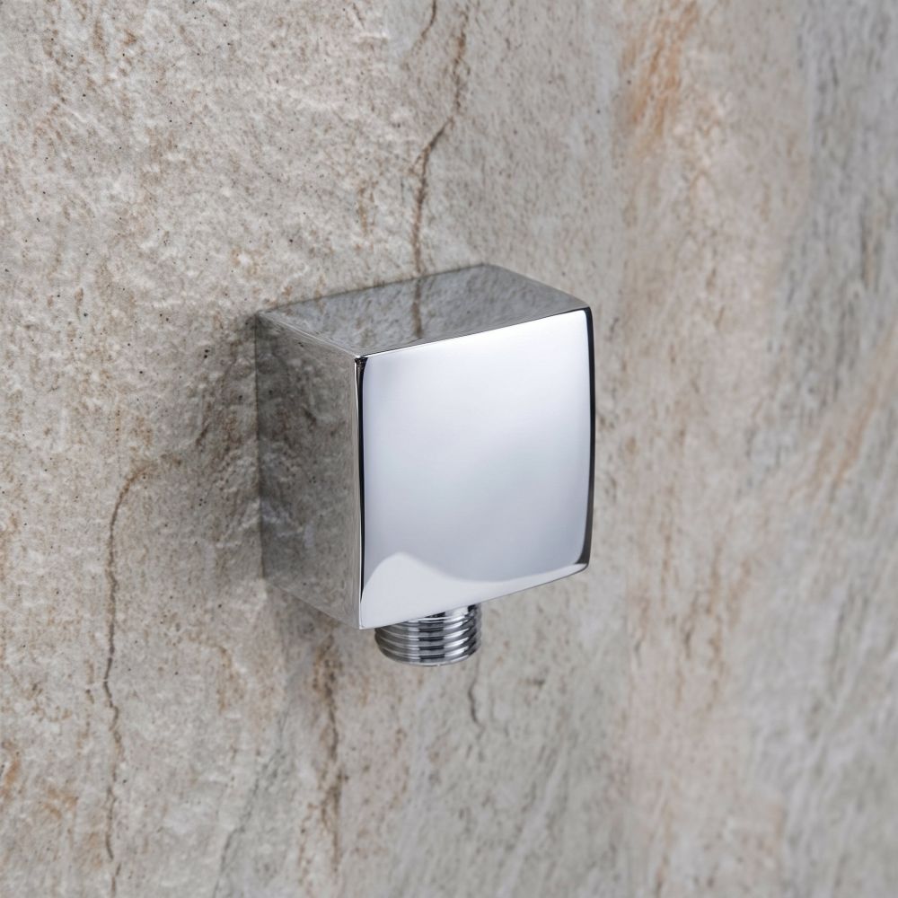 Baylin Chrome Wall Outlet Elbow