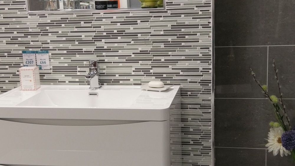 Grey Linea Mosaic 300x300mm
