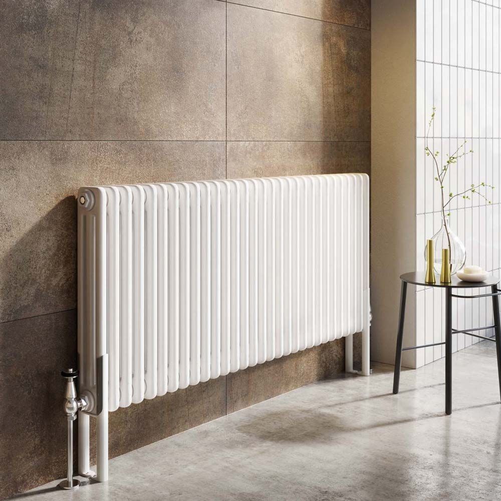 Upton White Triple Horizontal Column Radiator 600x1010mm