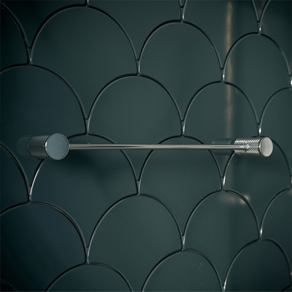 Moray Chrome Knurled Towel Rail