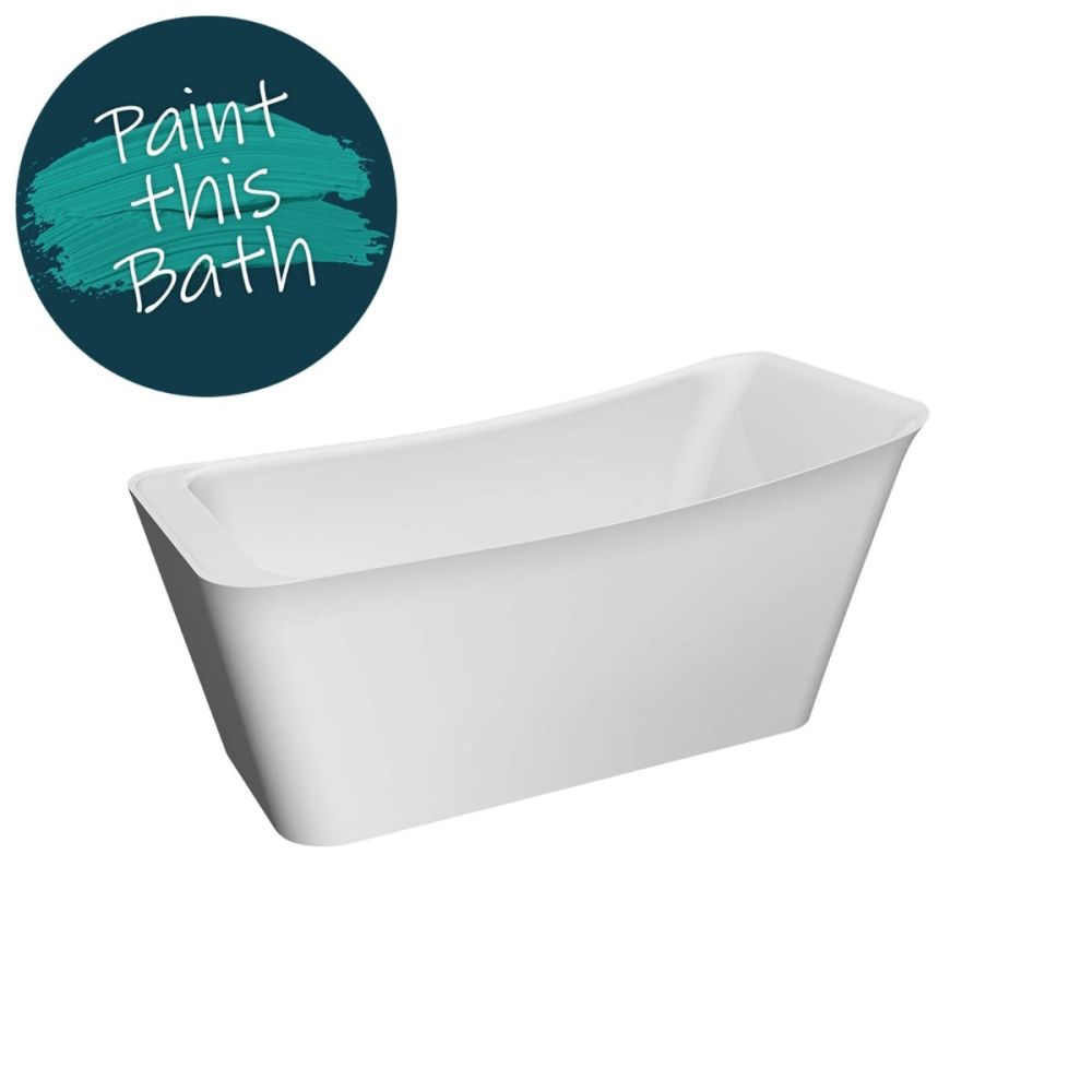 Chardon White Freestanding Acrylic Bath 1600x800mm bath painting feature available 